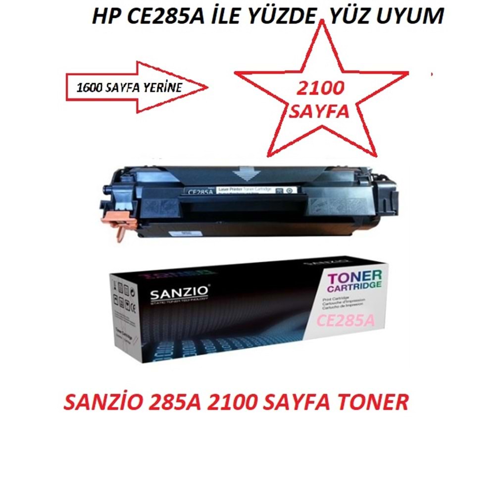 SANZIO 285A TONER 2000 SAYFA - CE285A Toner Muadil Toner