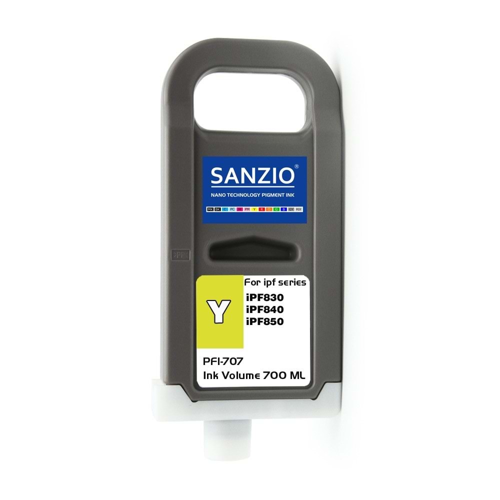 CANON PFI-707Y KARTUŞ 700ML SARI KARTUŞ iPF830 / iPF840 / iPF850/ iPF850