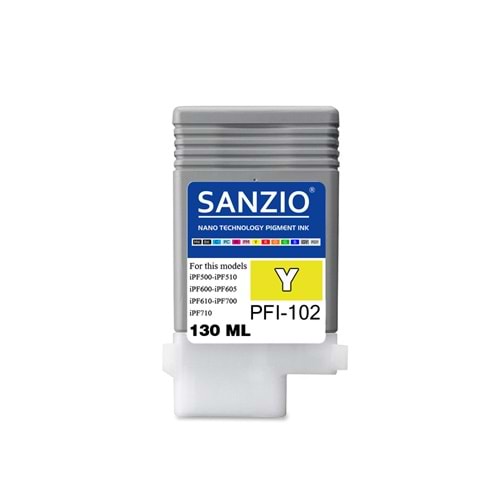 CANON PFI-102Y KARTUŞ 130ML YELLOW - SARI plotter kartuşu