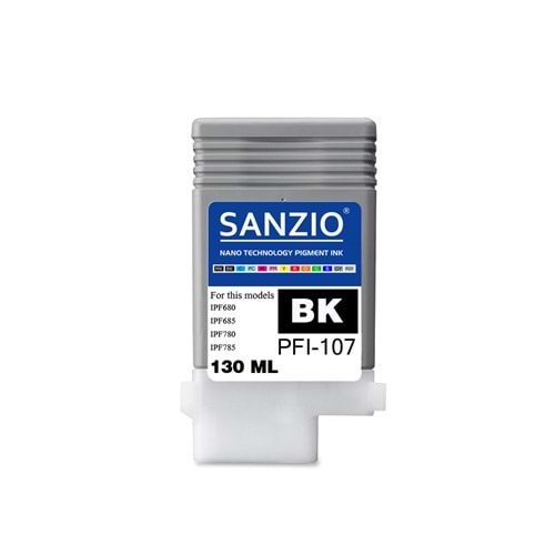 CANON PFI-107BK KARTUŞ 130ML BLACK - SİYAH plotter kartuşu