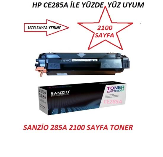 SANZIO 285A TONER 2000 SAYFA - CE285A Toner Muadil Toner