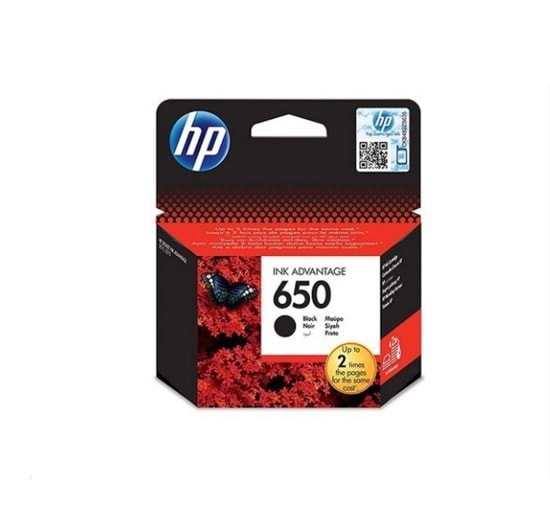 HP Deskjet 4645 kartus HP 650 Siyah Orijinal Murekkep Kartusu CZ101AE