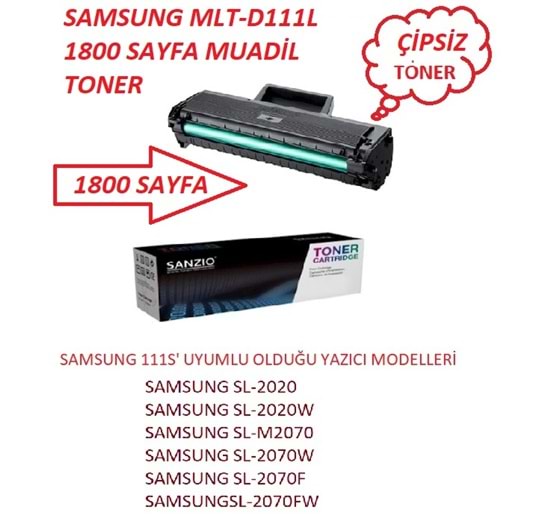Samsung MLT-D111L TONER 1800 Sayfa Yüksek Kapasiteli Muadil