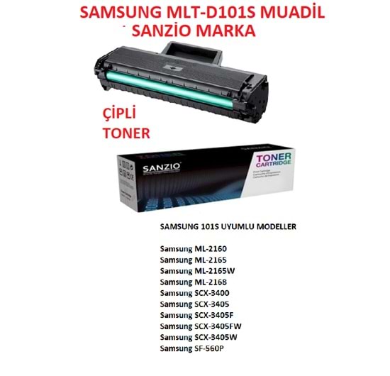 Samsung ML-2165/ML-2165W Çipli MLT-D101 Muadil Toner /WB/D101S