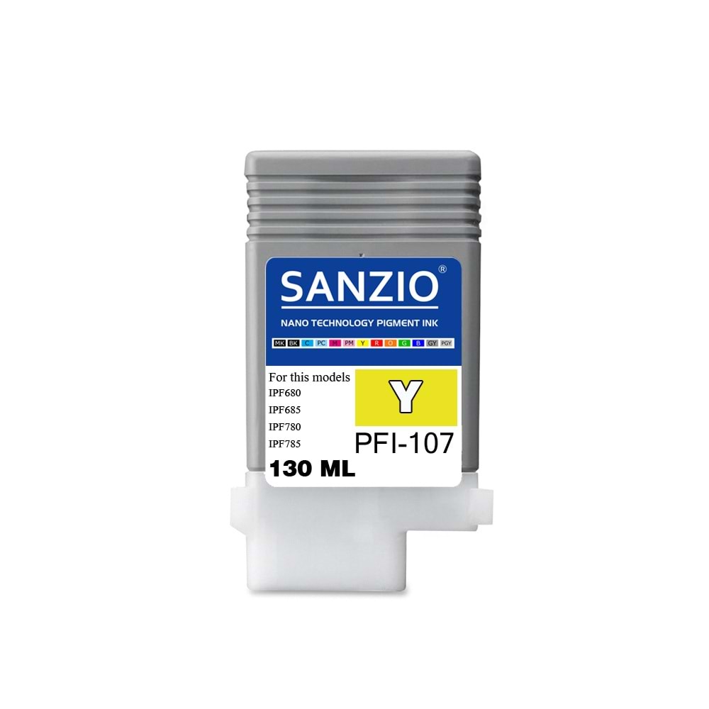 CANON PFI-107Y KARTUŞ 130ML YELLOW - SARI plotter kartuşu