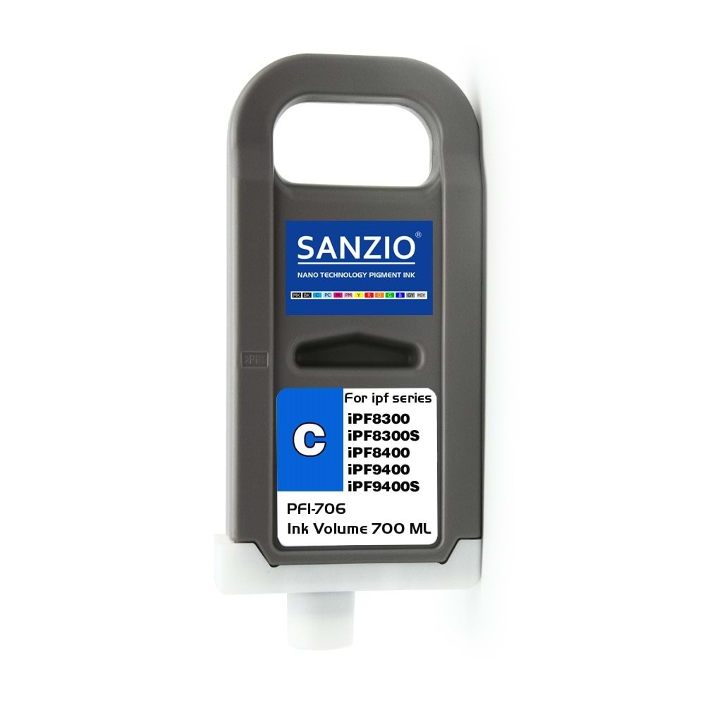 CANON PFI-706C KARTUŞ 700ML CYAN - MAVİ plotter kartuşu