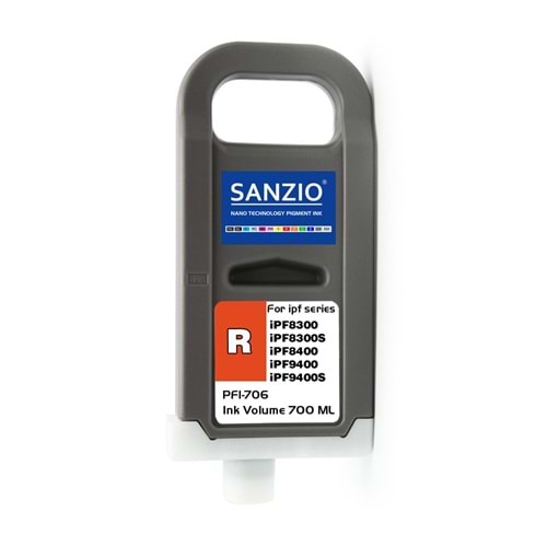CANON PFI-706R KARTUŞ 700ML RED - KIRMIZI plotter kartuşu